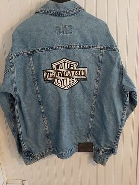 Harley-Davidson Light Blue Denim Jacket Size Large